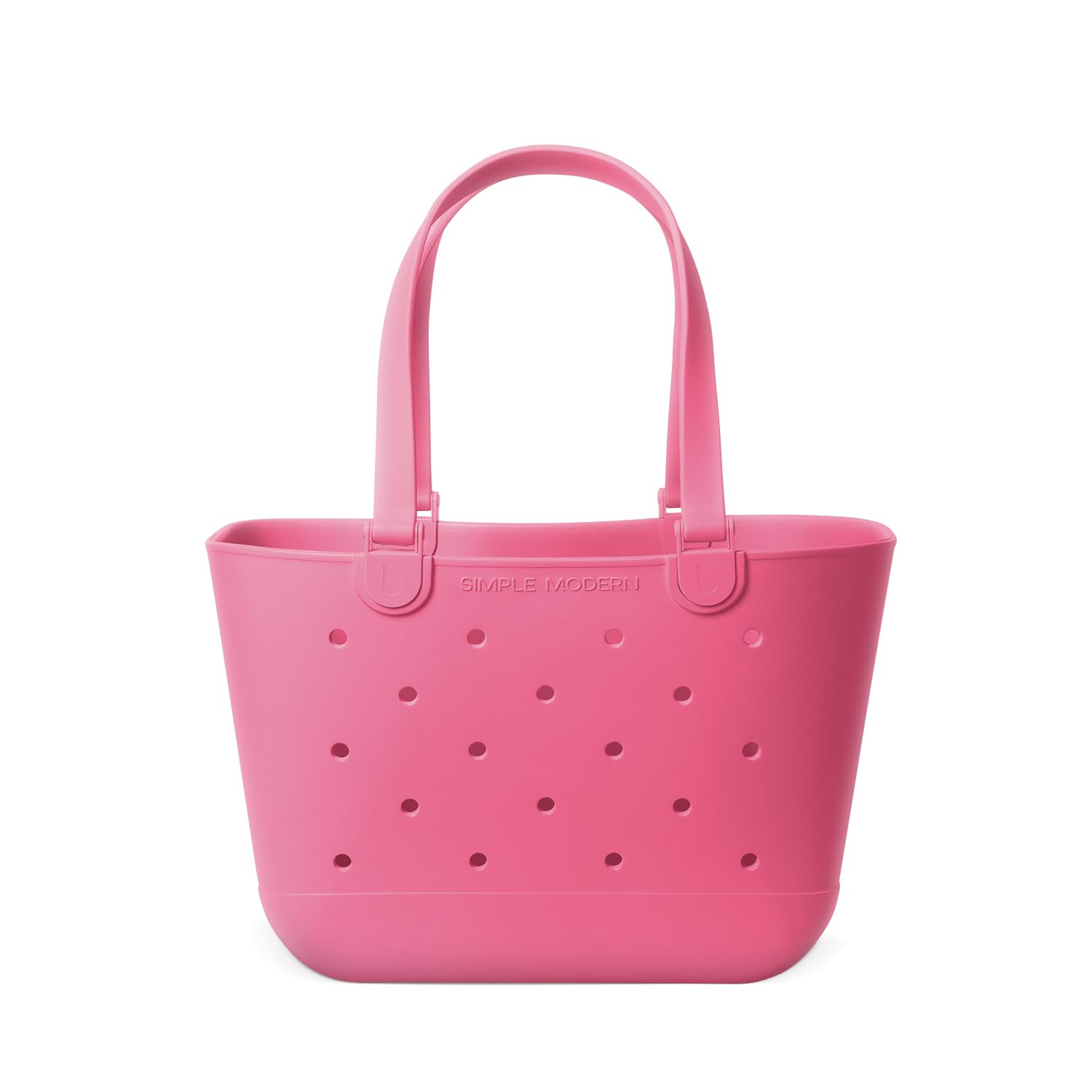 Simple Modern Borsa da Spiaggia | Borsa Grande Impermeabile con Tasca con Cerniera per Spiaggia, Piscina, Barca, Spesa, Sport | Collezione Getaway | Velvet Pink | Large