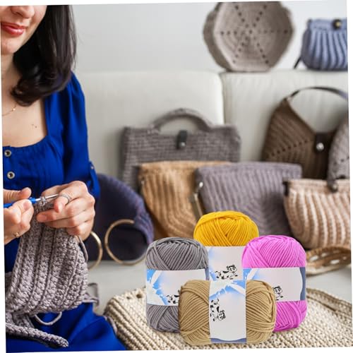 Hilo de algodón de leche multicolor para tejer bufandas y ropa de bebé en casa 3