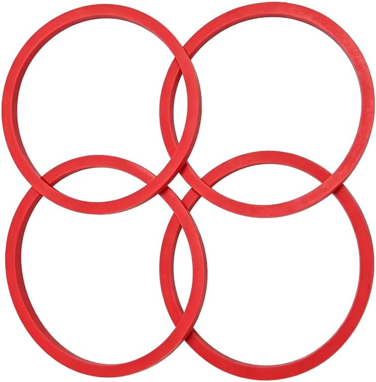 4 Pack 692138, 281735, Red Silicone O Ring Seal, Carburetor Intake Manifold Gasket for Small Gas Engine, Lawn Mower Carburetor Replacement Seal Rings