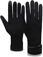 Vista 7 de Tomily - Guantes de forro polar para mujer con pantalla táctil Gris