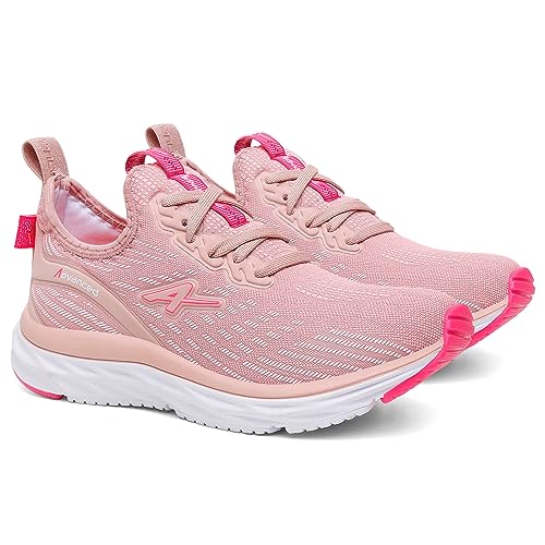 Tênis Feminino Academia Advanced Corrida Ultra Leve SPEED Com Relógio Digital Cor:Rosa-Branco;Genero