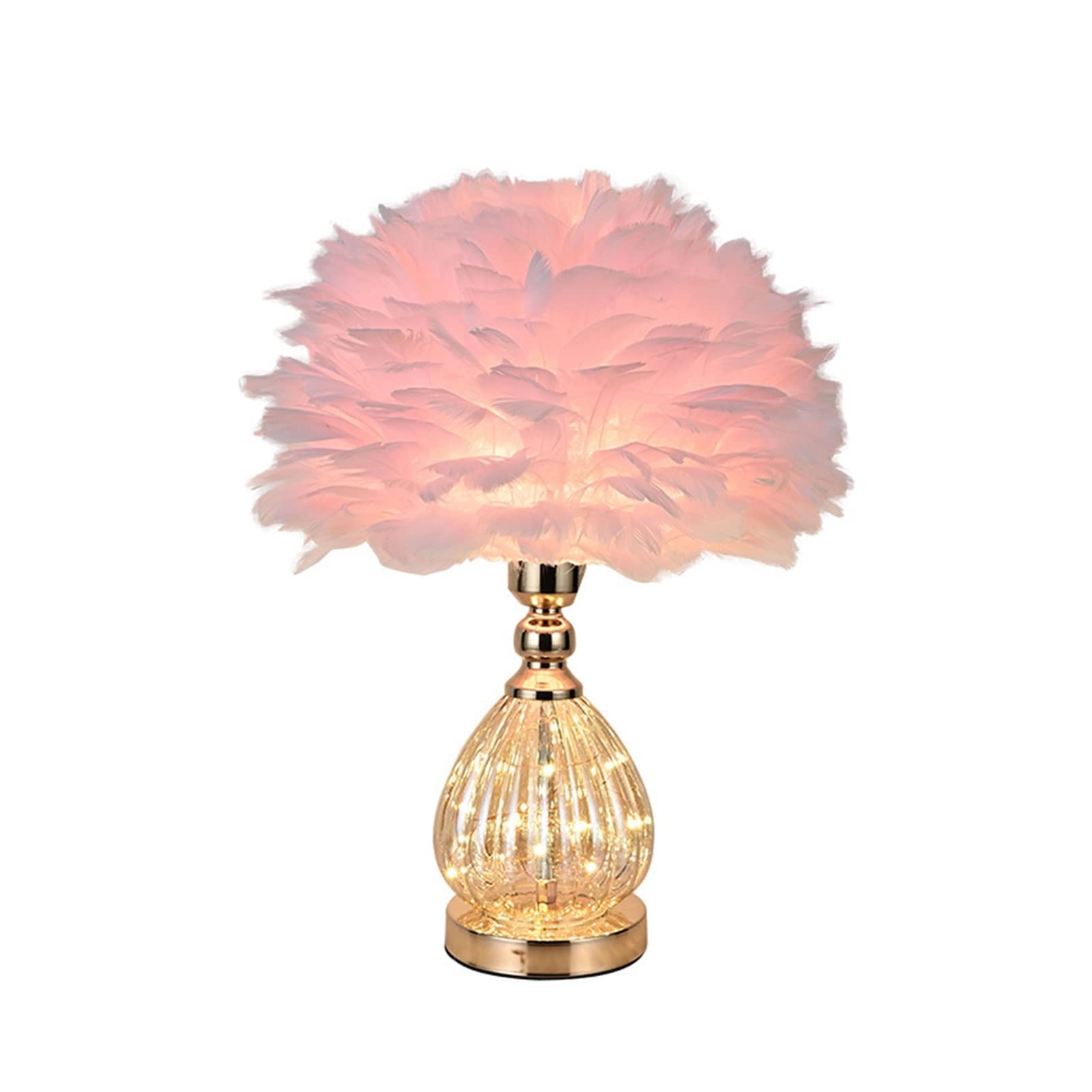 Veilleuse en plumes avec éclairage d'ambiance doux pour déco de mariage