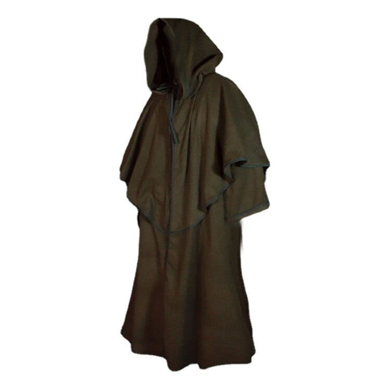Each Women Men's 4 Each Wo Adult Medieval Cosplay Robe Unisex Halloween Wizard Hooded Cloak Renaissance Costume Cape