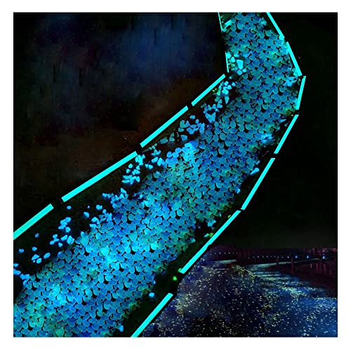 GENERY VariousHK 300 stücke Leuchtsteine Blau Aquarium deko kieselsteine Leuchtkiesel für Gartengehweg,Pflanzen Topf,Aquarium,Fisch Behälter,Garten Kinderzimmer,Kindergeburtstag Dekor Cover
