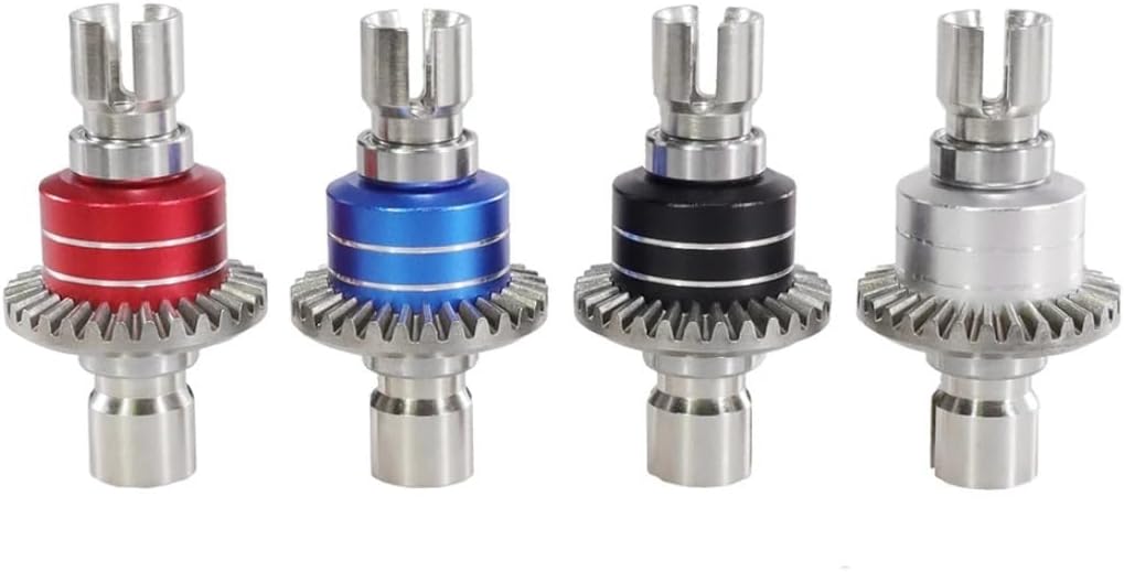 for Hyper Go RC Car Parts, for Hyper Go MJX H16BM H16GT H16DR H16PL 16207-16210 H14BM 14209 14210 14301-14303 1/14 1/16 All RC Car, Upgraded Metal Front and Rear Differential Gear Parts (Red)