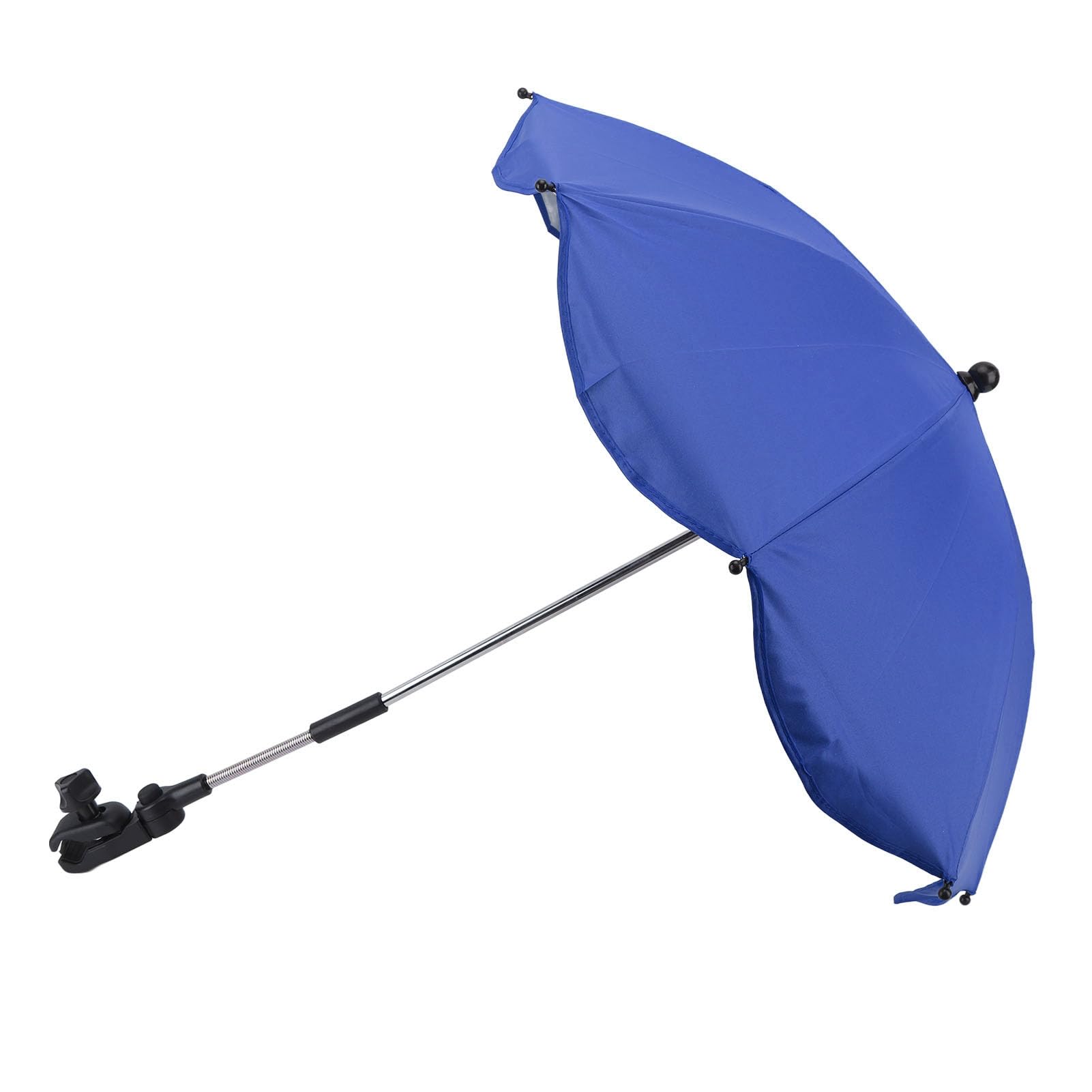 14 Pollici Ombrellino per Passeggino, Ombrellino Universale per Passeggino con Morsetto Protezione Regolabile Ombrellone per Passeggino per Passeggino, Culla, Sedia a Rotelle (Blu zaffiro (colla