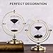 SuLiao Hourglass Sand Timer 60 Minute,Rotating Antique Black Sand Clock,Vintage Reloj De Arena 1 Hora,Metal Sand Watch 60 Min,Large Brass Hour Glass Sandglass for Gifts Desk Office Wedding Decorative