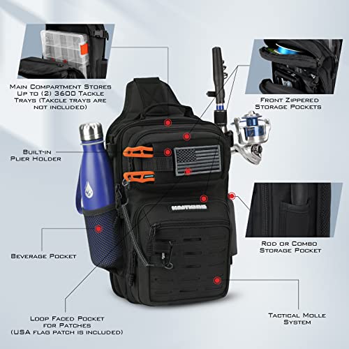 image for KastKing BlowBak Tactical Sling Tackle Bag-Lightweight Fishing Backpac