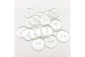 Yiasangly 15mm Clear Transparent Resin Round Buttons - Your DIY Craft and Garment Embellishment Essential