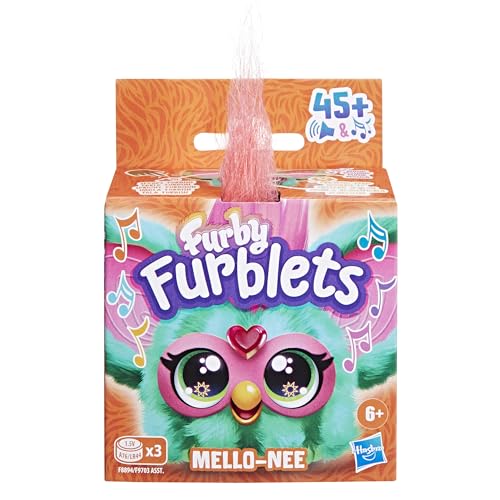 Hasbro Furby Furblets Mello-Nee, Mini Jouet Électronique, Peluches Musicales, Personnage Fantaisie, Jouets pour Filles et Garçons à Partir de 6 Ans