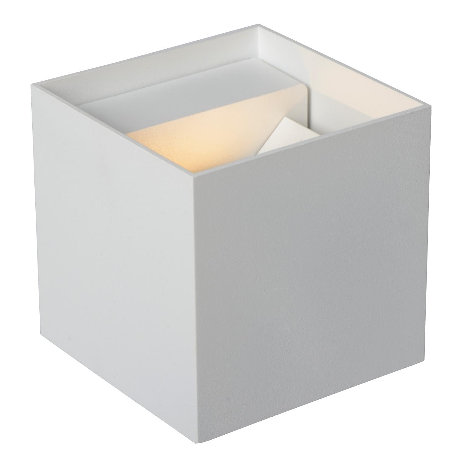 LUCIDE AXI - Foco de pared/Lámpara de pared Baño - LED - 2x7W 2700K - IP54 - Ángulo de haz ajustable - Blanco