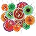 TAECOOOL 24Pcs Bunte hängende Papierfächer, Papierfächer Blumen hängende Wirbel hängende Papierfächer und Quastenzauber, Papiergirlande für Hochzeit Geburtstagsfeier Dekor (bunt)