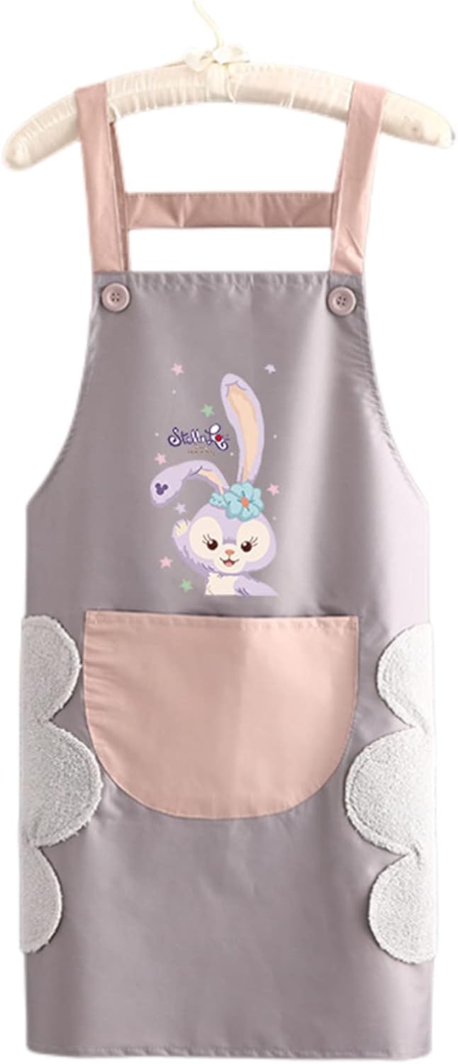 女性用キッチンエプロン、エプロンエプロン男性と女性ホームキッチン料理は手を拭くことができ、首を吊るすオーバーオール防水および耐油カバーオール (Color : S)