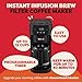 Instant Infusion Brew Automatic Filter Coffee Maker 24 Hour Programmable Coffee Machine, Glass Carafe, Digital Display - Keep Warm Function, 4-12 cup Customisable Brewing, Black