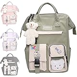 cute backpacks with lots of pockets 🌸🌸 【Un gran regalo】 Perfecto para que la niña de la escuela lleve libros y papelería. Tirantes anchos, cómodos de llevar. Un gran regalo para Acción de Gracias, Navidad, cumpleaños, Día de San Valentín para tus mejores amigos, familiares, compañeros de clase, etc.