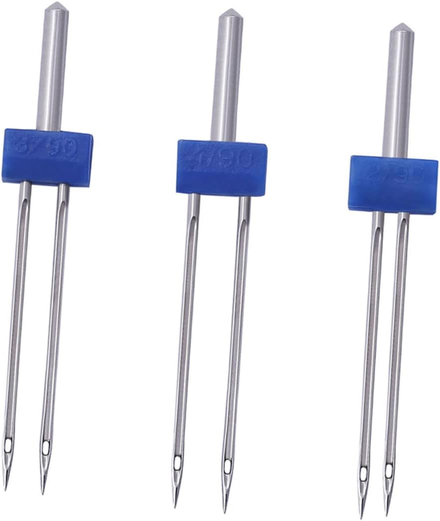 TOPPERFUN 1bag Sewing Twin Needles Double Needle Sewing Machine for Household Easy Thread Embroidery