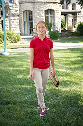 French Toast Girls' Big Stretch Skinny 5 Pocket Knit Pant, Khaki, 12