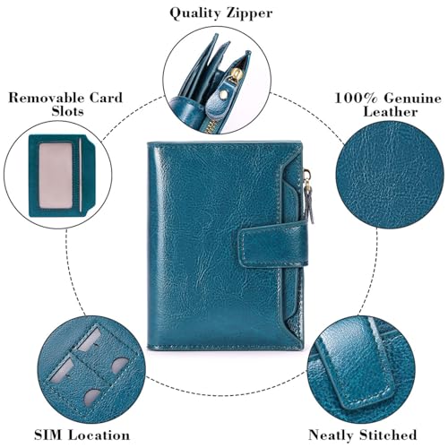 Small Wallet Women RFID Blocking Soft Leather Compact Card Holder Wallet for Women (20)4
