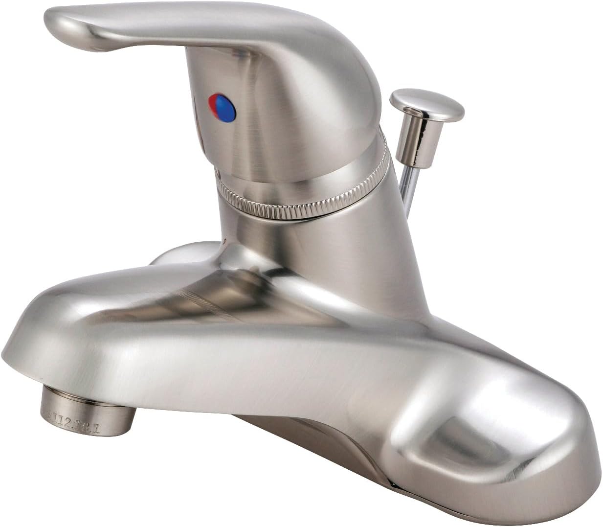 Kingston Brass KB548 Single-Handle 4 in. Centerset Bathroom Faucet, Brushed Nickel