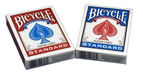 Naipes Bicycle Poker estándar, 1 baraja rojo o azul