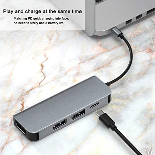 Adaptador 4 em 1 USB C Multiporta 4K HDMI, USB 3.0X2