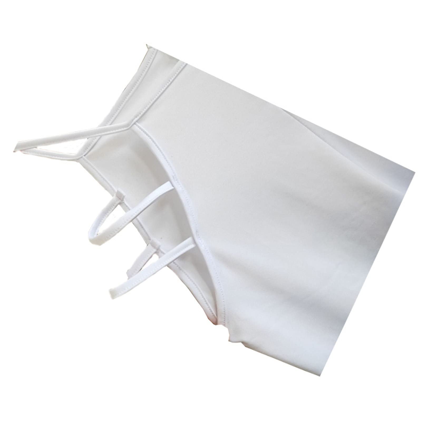 Maiyifu-GJ Women's Cut Out Wide Leg Flare Pants High Waist Stretch Bell Bottom Trousers Elastic Waist Sexy Club Punk Pants (White,Medium)