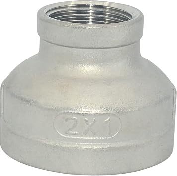 2"x1" Female Nipple Threaded Pipe Fitting, Reducer Coupling,Stainless Steel 304 NPT
