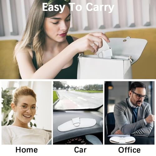 Image of CREATCABIN Soft Leather Glasses Case Slim Sunglasses Case Bag Portable Lightweight Travel Eyeglasses Spectacle Holder Pouch Cover with Cleaning Cloth Gift for Women Men Holiday 6.9x3.4 Inch Sliver