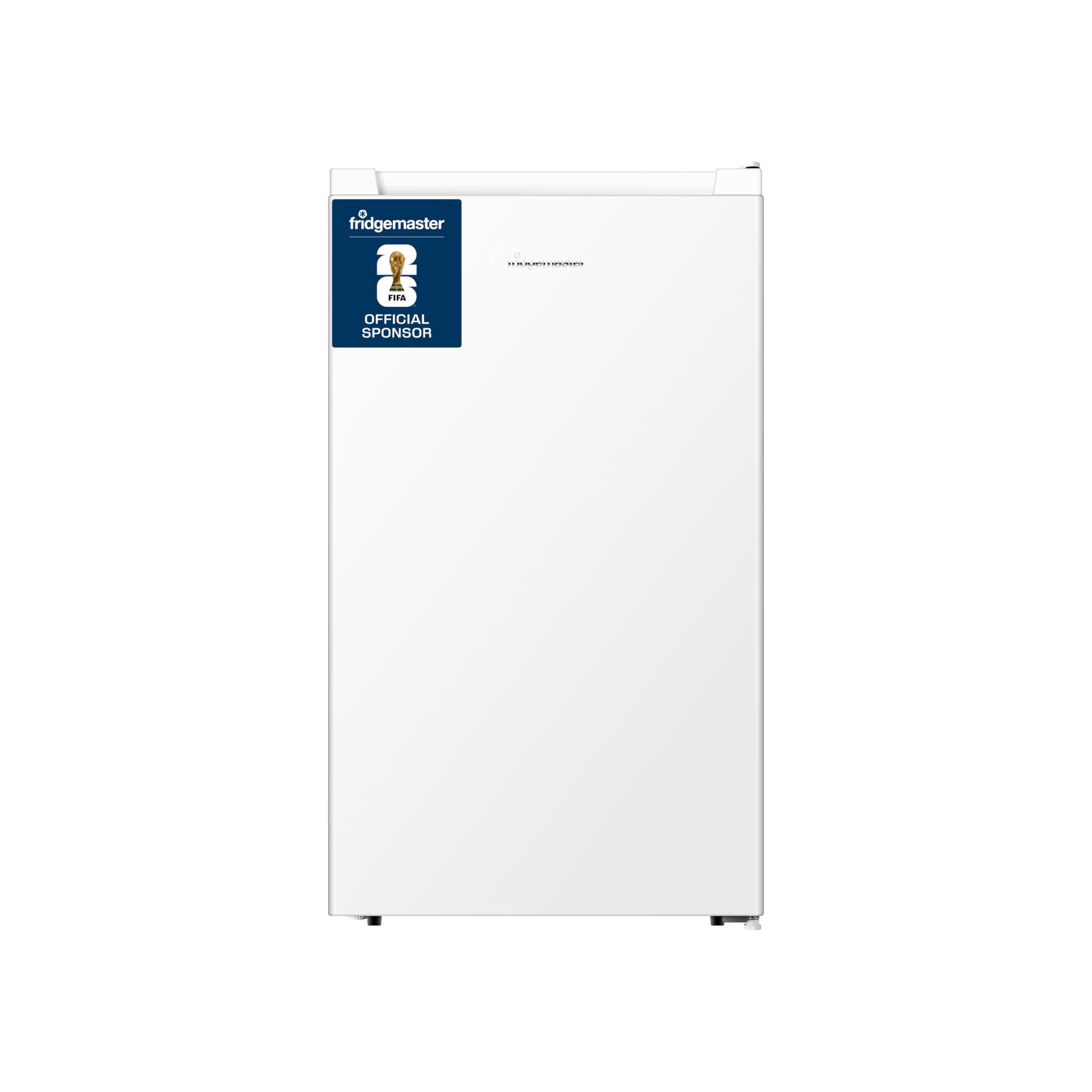 Fridgemaster MUL4892E 92L Under Counter Fridge with LED Lighting, Adjustable Temperature Control, Reversible Door and Salad Box, White, E rated [Energy Class E]