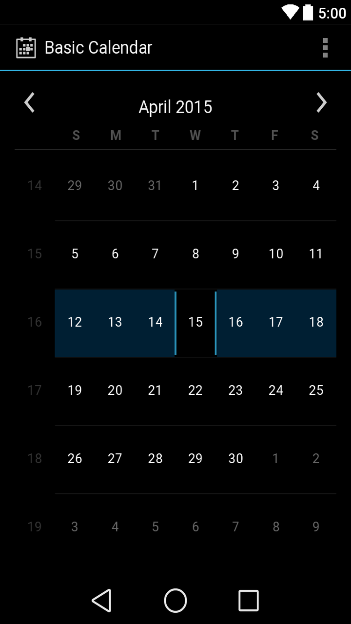 Basic Calendar - App on Amazon Appstore