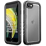 Cozycase Wasserdicht Hülle für iPhone SE 2020/iPhone 8/iPhone 7, IP68 Schutzhülle Ganzkörper Rugged Case [Wasserdicht] [Staubdicht] [Stoßfest] mit eingebautem Displayschutzfolie für iPhone SE 2. Gen