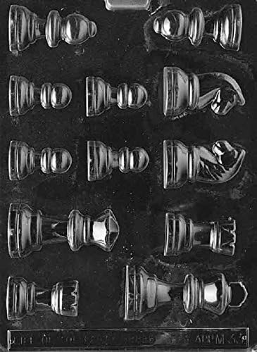 Grandmama's Goodies M033 Chess Pieces Chocolate Candy Soap Mold with Exclusive Molding Instructions