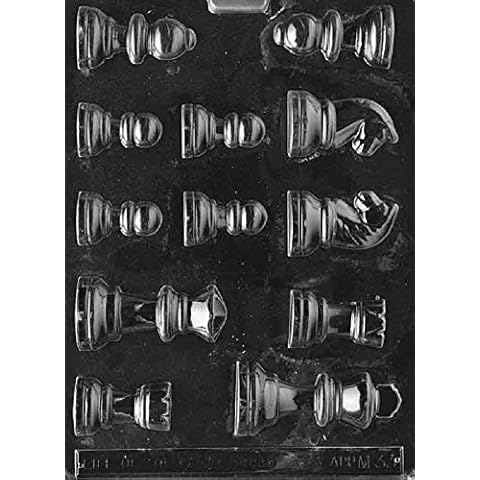 M033 Chess Pieces Chocolate/Soap Mold Cover