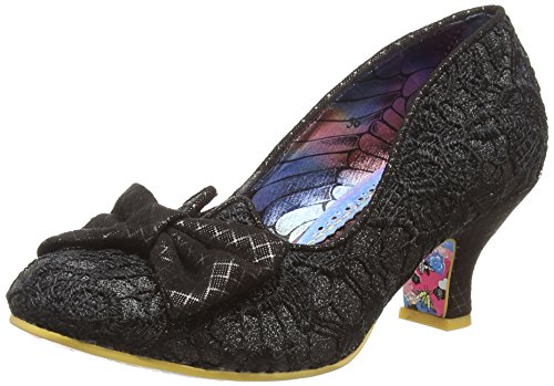 Image of Irregular Choice Dazzle Razzle, Women’s Closed Toe Heels, Black (Black Flash Yellow Flash Yellow), 6.5 UK (40 EU)