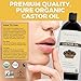 Viva Naturals Cold pressed Organic Castor Oil 16 fl oz - Castor Oil for Face, Eyelashes, Traditional Eyebrow Serum, Hair Oil - Certified Organic & Non-GMO