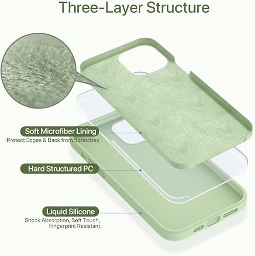 Miniatura 1742 de Miracase - Funda diseñada para iPhone 11 con protector de pantalla, funda de goma de silicona líquida, protección total contra caídas y a prueba