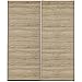 Rauch Möbel Santiago Armoire à portes coulissantes en chêne Sanremo clair, 2 portes, incl. lot d'accessoires Basic 2 tringle à habits, 2 étagères, LxHxP 175x210x59 cm