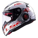 LS2 Helmets Rapid Mini Machine Helmet (Gloss White - Youth Large)