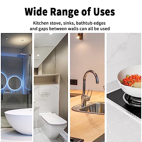 Image of Caulk Strip Tape Sealant Strip, 1PC Extra Thick Acrylic Adhesive Self-Adhesive Sealing Tape Waterproof Tape for Kitchen Countertop,Sink,Bathroom,Toilet,and Bathtub Floor Edge Protector