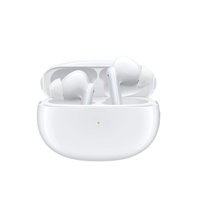 Oppo Enco X Bluetooth Wireless Earphones with Mic, Support (ANC) Industry Leading Active Noise Cancellation, Long Battery Life for Call, IP54 Dust & Water Resistant, Supports Android and iOS (White)