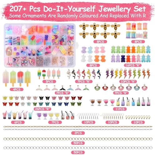 Miniatura 2 de Ailuya Para Hacer Pendientes, Kit Pendientes Con Caja De Almacenamiento, Hacer Pendientes Burbujas Mariposa Oso, Kit Para Hacer Pendientes Para Diy Pulsera Collares Pendientes Joyas