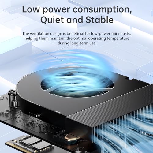 Mini-PC N3710 (4C/4T, 2,4 GHz) 8 GB RAM 128 GB SSD Win10 WLAN5/Bluetooth 4.2/RJ45 LAN 1000M/USB*4/USB-C*2/HDMI*2, 4K@30Hz Dual-Monitor-Ausgabe, ultraleicht, leise, 4-6W energieeffizienter Mini-PC