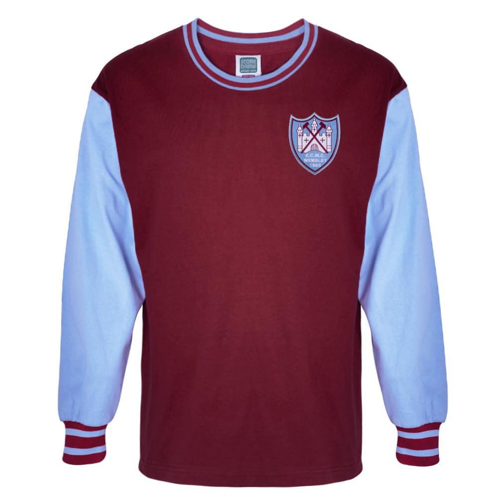 West Ham United Men's Claret/Sky 1965 Ecwc Final Shirt Medium Cotton