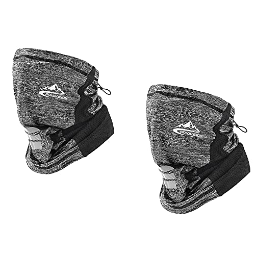 Máscara facial de cuello al aire libre Cool Bandana sin costuras Headwear Anti-UV Face Covers, Gris, talla única Cover