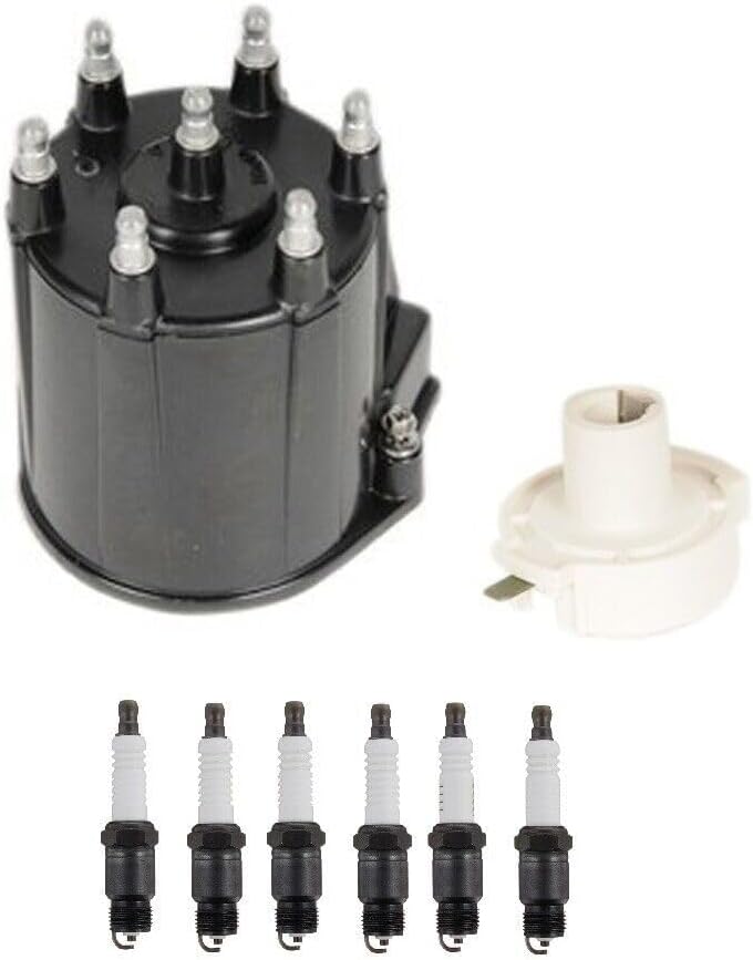 Replacement Distributor Rotor Cap and Spark Plugs Kit for Astro Safari Bravada 4.3 V6 Mechanics Choice for Chevrolet