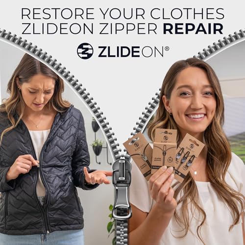 image for ZlideOn Zipper Pull Replacement - Black, Normal (L) - Instant Zipper R