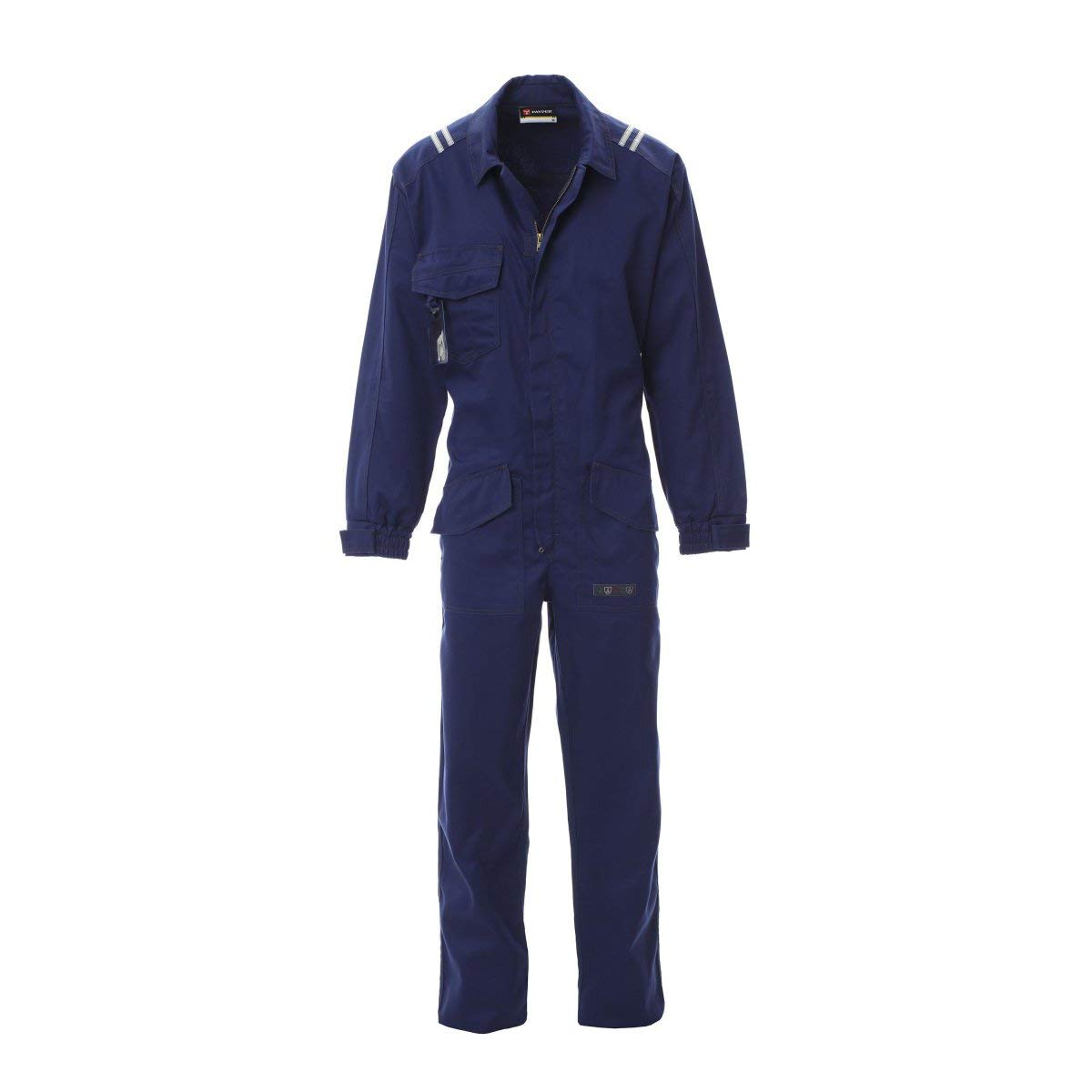 Payper TOTAL-PRO 2.0 Tuta da lavoro uomo cotone antistatico antiacido ignifugo per saldatori Blu Navy (M)