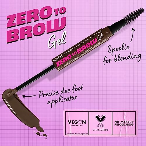 NYX Professional Makeup Longwear Vegan Tinted Liquid Eyebrow Gel, Natural Look Brow Mascara, Up to 2 Day Wear, Transfer - Image 2