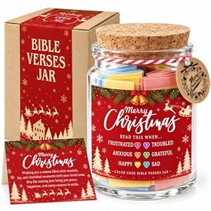 Christmas Bible Verse Jar, Read Me When Bible Verse Jar, Christmas Gift for Women, Mom, Christian Gifts for Women