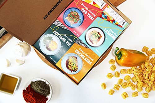 EatGrounded Kit de comida vegana caja de regalo | 4 kits de comida | kits de comida vegana a base de plantas son el regalo perfecto | incluso a los no veganos les encantará esto!